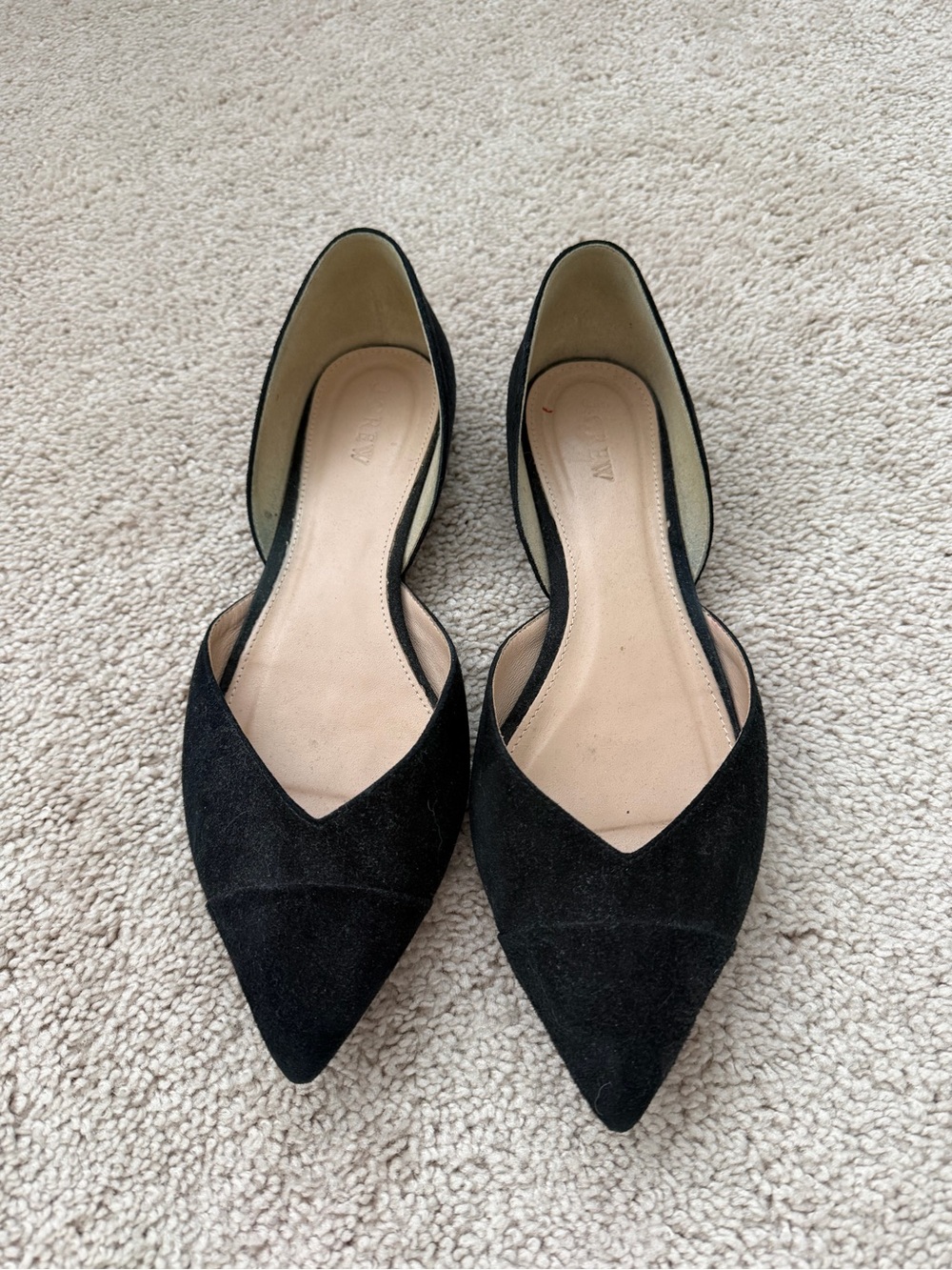 J. Crew Black Pointed Flats